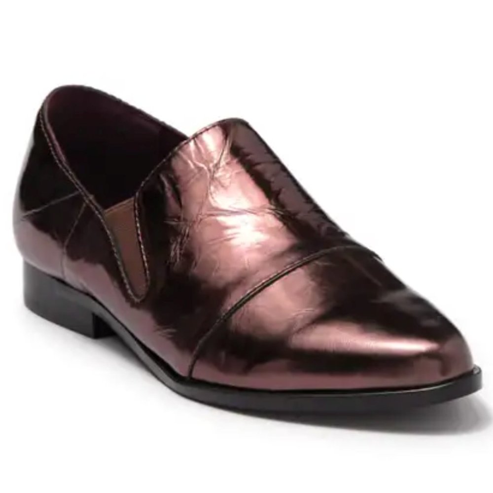 Kelsi Dagger Metallic Patent Leather Loafer - 8.5